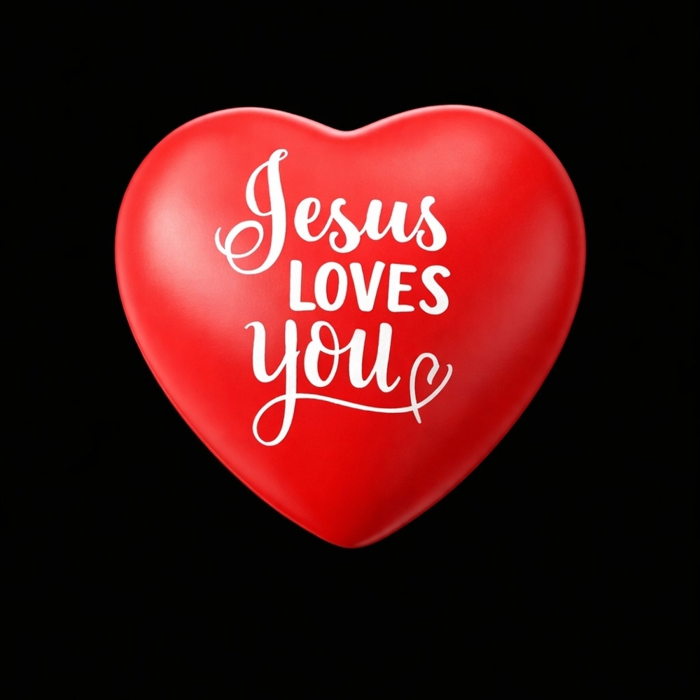 Jesus Loves You Stress Heart:  Faith Inspired Comfort Gift